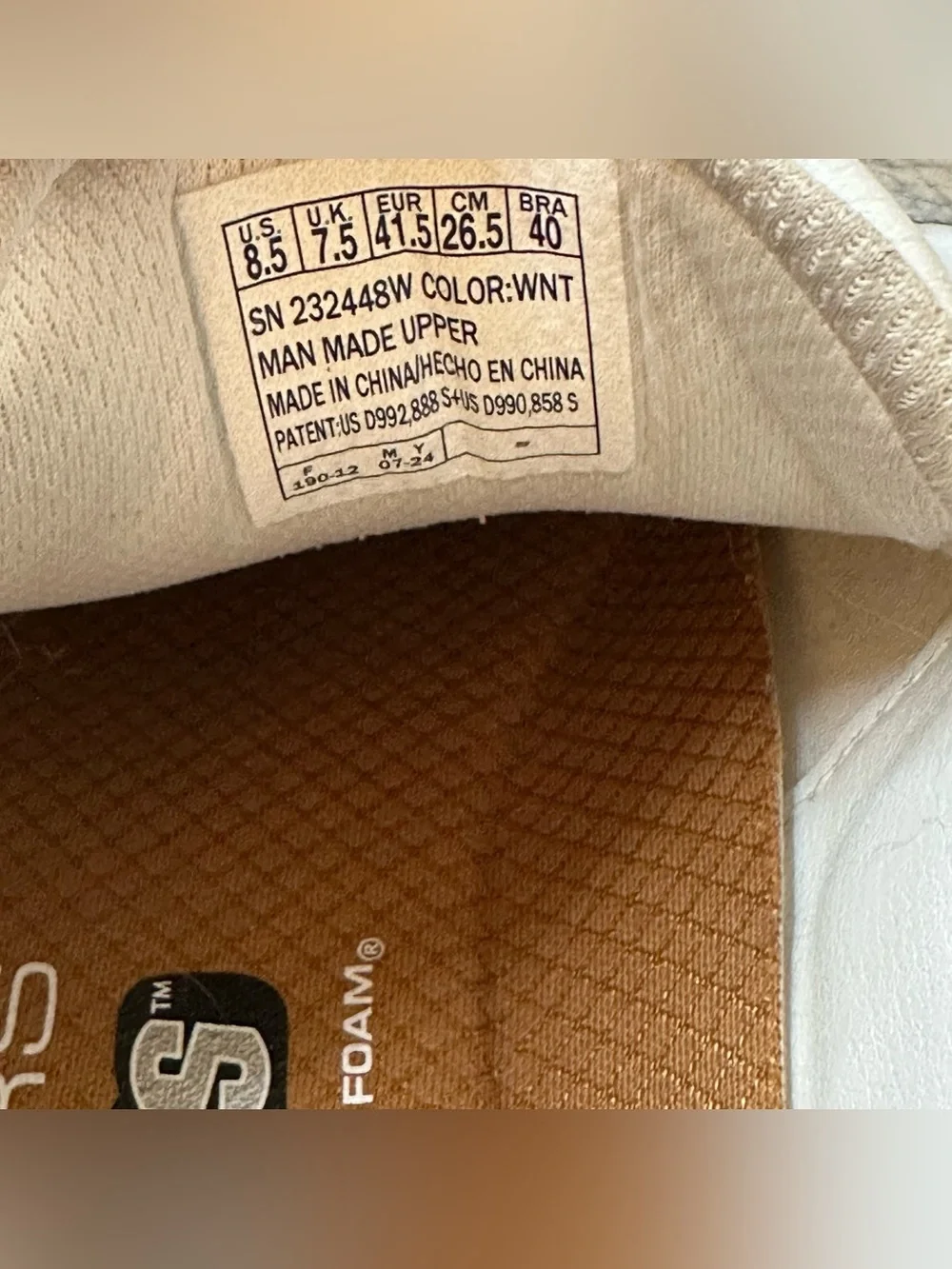 SKECHERS Eden LX Strando Hands-Free Slip-ins Lace-Up Sneakers White 8.5 Wide